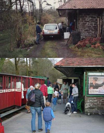 Woody Bay before and after