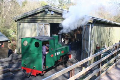 Axe on shed at Woody Bay, 17 April 2010, with the new PV panels on the shed roof