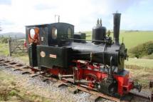 Justine on the Transhipment siding, Woody Bay, 3 October 2008
