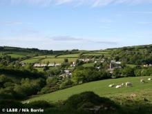 Parracombe viewed from the trackbed at Holwell Farm