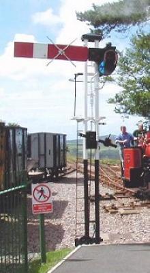 The Up platform starter signal at Woody Bay