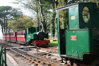 Axe (left) and Sid at Woody Bay platform, 19 September 2009 - Photo by Tony Nicholson