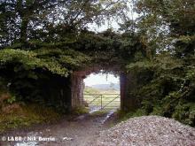 The redundant road bridge over the trackbed at Narracott
