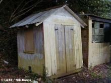 The old signal cabin on the down platform at Chelfham