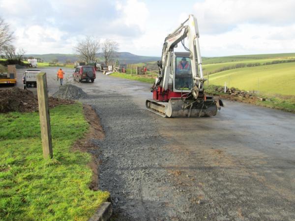 Martyn Budd in the excavator, 9th January 2014