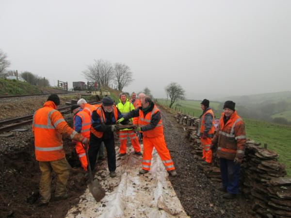 Headshunt retaining wall restoration, 30th January 2014