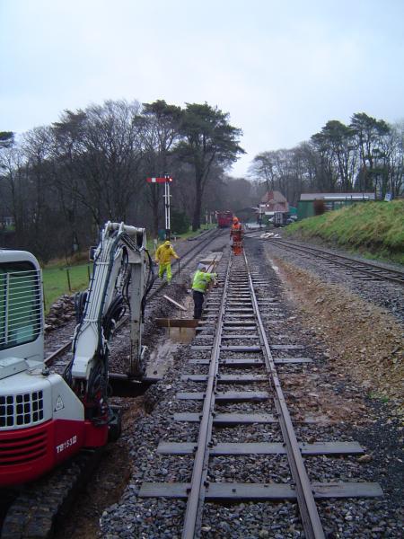 Excavating foundation trench, 5th February 2014
