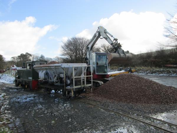 Loading ballast into the hopper, 13th February 2014